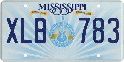MS license plate XLB783