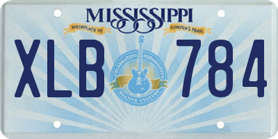 MS license plate XLB784