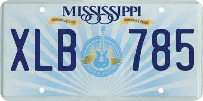 MS license plate XLB785