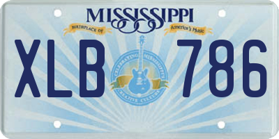 MS license plate XLB786