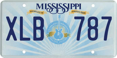 MS license plate XLB787