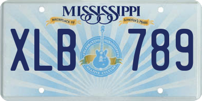MS license plate XLB789