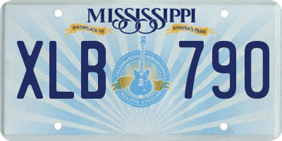 MS license plate XLB790