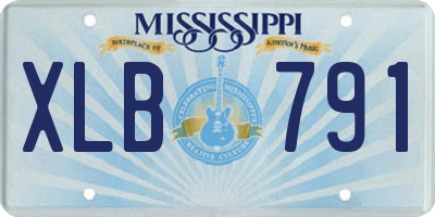 MS license plate XLB791