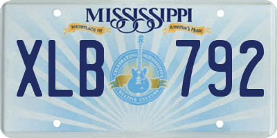 MS license plate XLB792