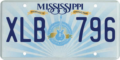 MS license plate XLB796