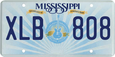 MS license plate XLB808