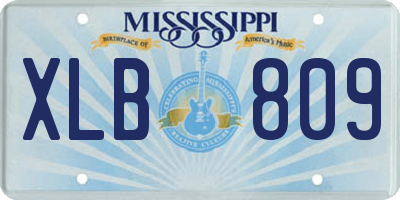 MS license plate XLB809