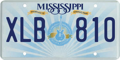 MS license plate XLB810