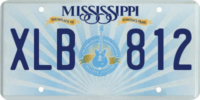 MS license plate XLB812