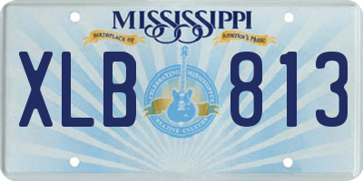 MS license plate XLB813