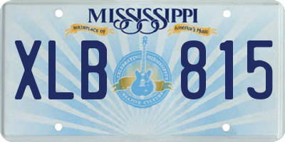 MS license plate XLB815