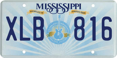MS license plate XLB816