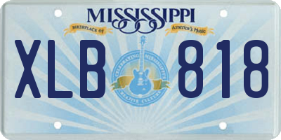 MS license plate XLB818