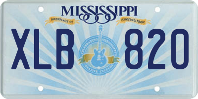 MS license plate XLB820