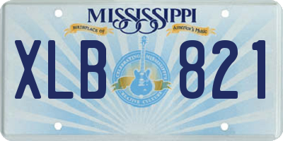 MS license plate XLB821