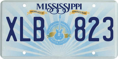 MS license plate XLB823