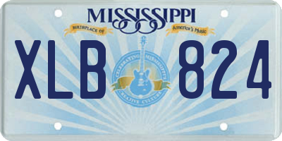 MS license plate XLB824