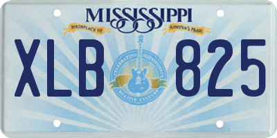 MS license plate XLB825