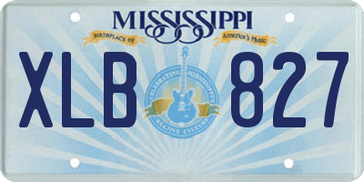 MS license plate XLB827