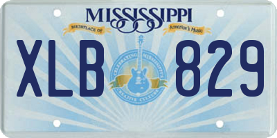 MS license plate XLB829