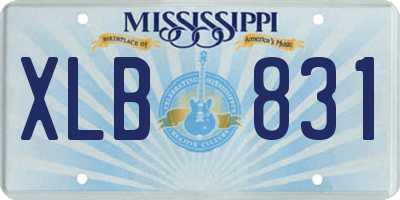 MS license plate XLB831
