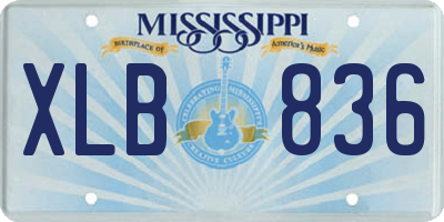 MS license plate XLB836