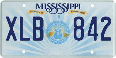 MS license plate XLB842