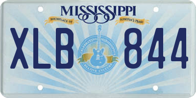 MS license plate XLB844