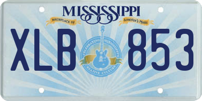 MS license plate XLB853