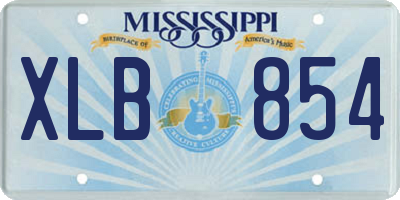 MS license plate XLB854