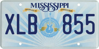 MS license plate XLB855