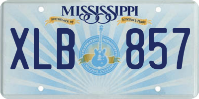 MS license plate XLB857