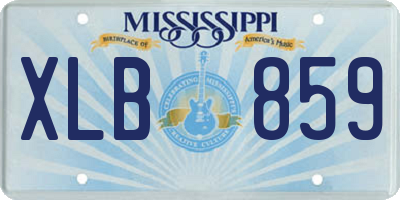 MS license plate XLB859