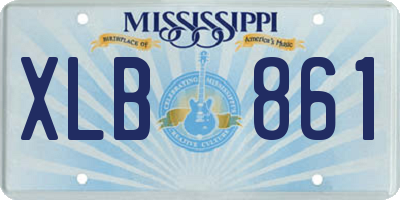 MS license plate XLB861