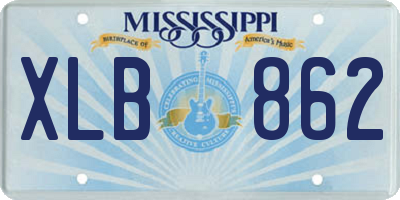 MS license plate XLB862