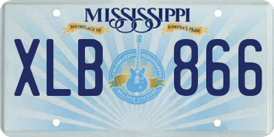 MS license plate XLB866