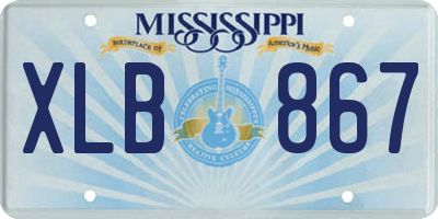 MS license plate XLB867