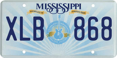 MS license plate XLB868