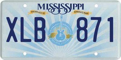 MS license plate XLB871