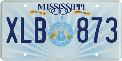 MS license plate XLB873