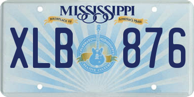 MS license plate XLB876