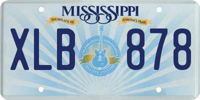 MS license plate XLB878