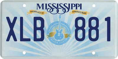 MS license plate XLB881