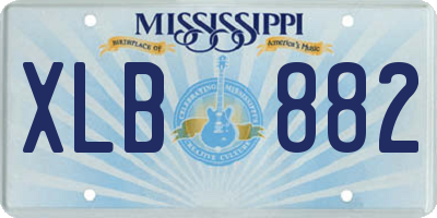 MS license plate XLB882