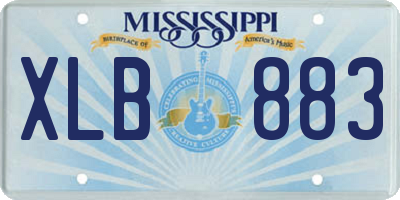 MS license plate XLB883