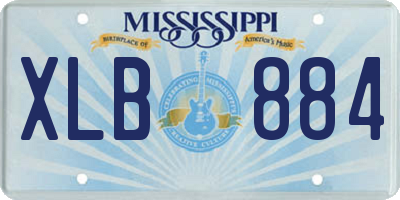 MS license plate XLB884