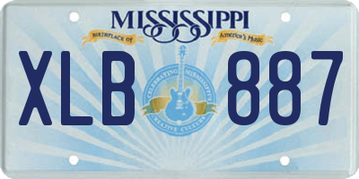 MS license plate XLB887