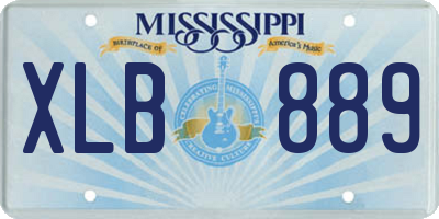 MS license plate XLB889
