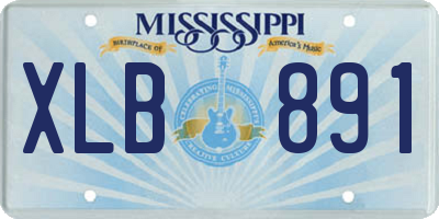 MS license plate XLB891